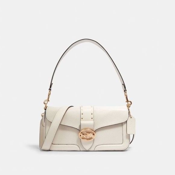 Coach Handbags - Coach Chalk Georgie Shoulder Bag With Rivets